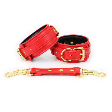 Adjustable PU Leather Handcuffs and Ankle Cuffs in Different Colors / Adult Toys for Erotic Games - EVE's SECRETS